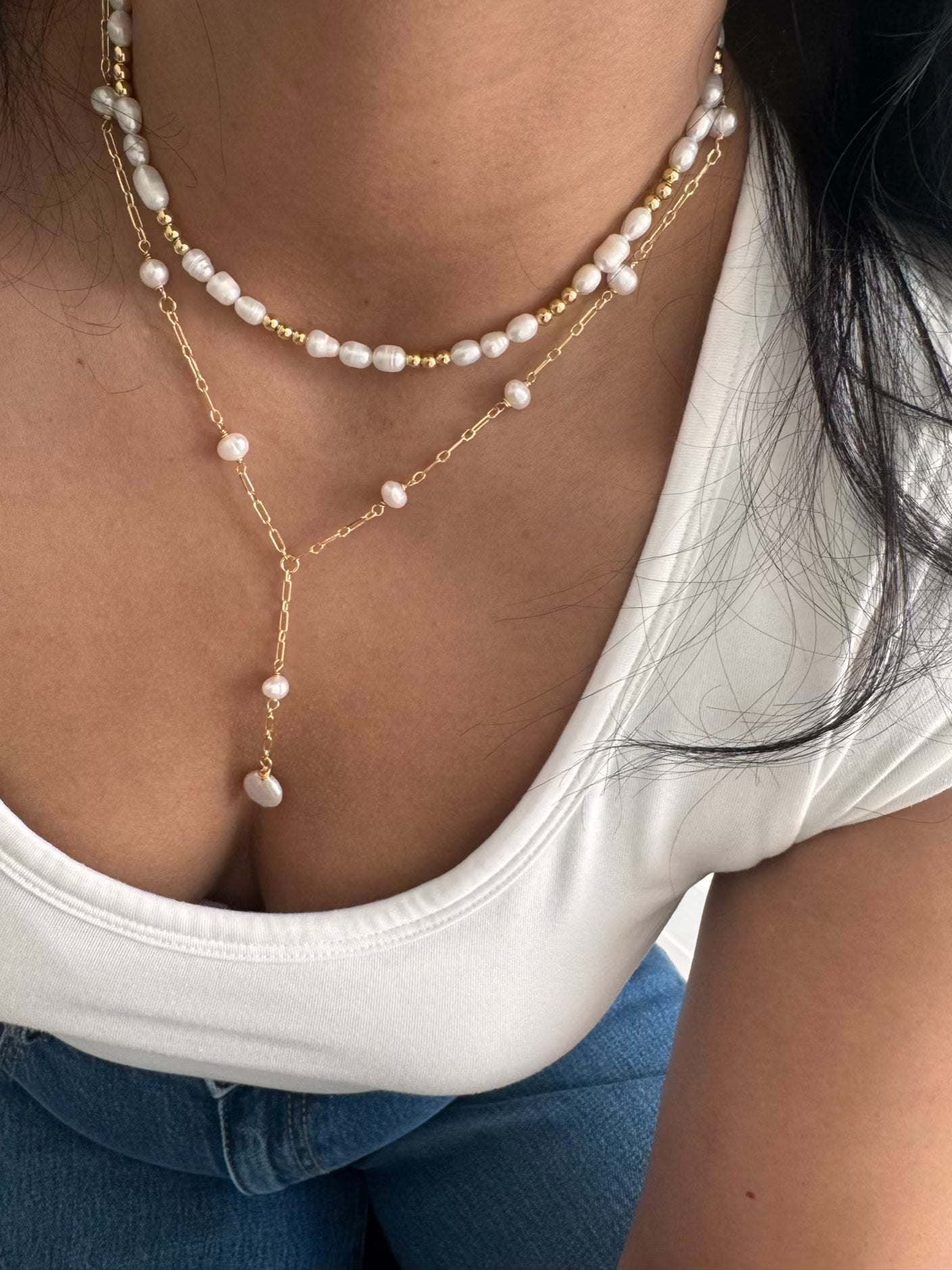 NECKLACE NATURAL PEARL